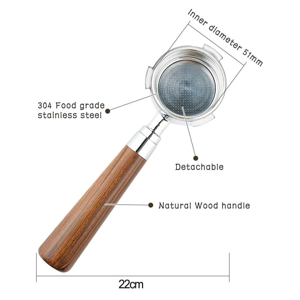 Portafiltro universale da 51 mm, con 3 orecchie, compatibile con le macchine da caffè Delonghi EC680/EC685