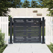 Cancello da giardino antracite 100x75 cm design quadrato