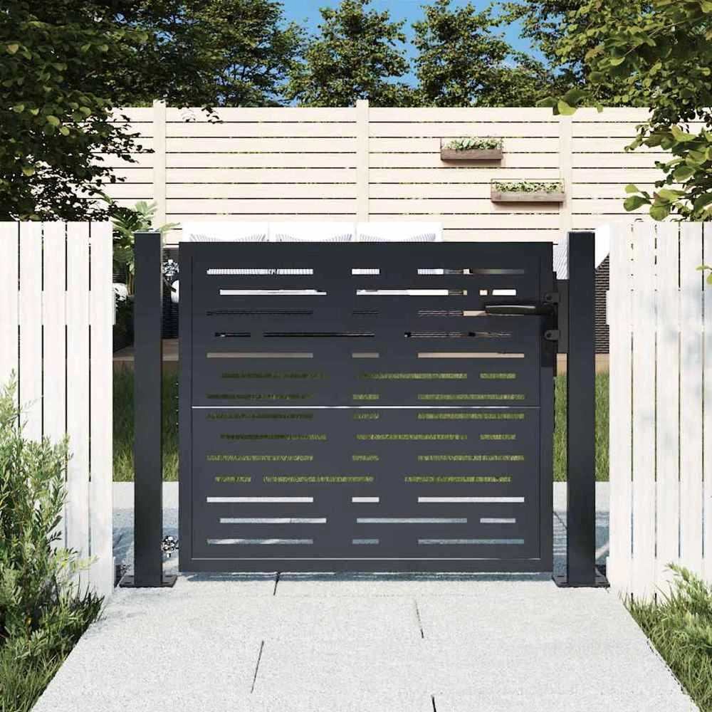 Cancello da giardino antracite 100x75 cm design quadrato