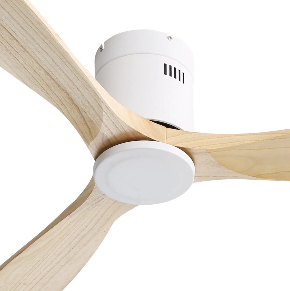 Ventilatore da soffitto 52 pollici con telecomando e pale in legno massello