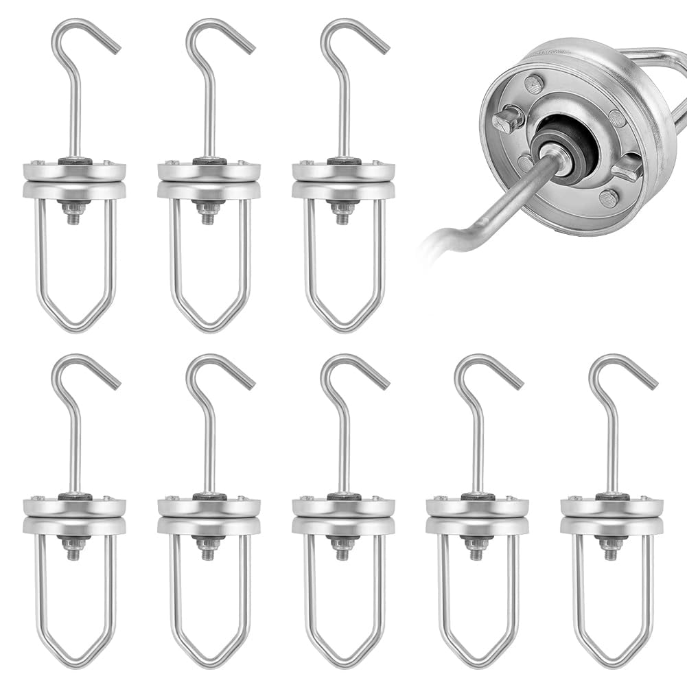 Ganci a uncino in acciaio, confezione da 8 pezzi, dimensioni 14 x 4,8 cm, capacità di carico di 113 kg