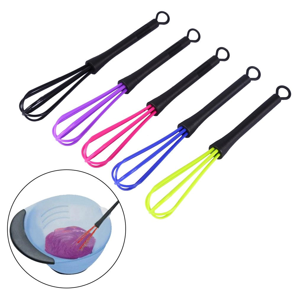Set di 5 fruste in silicone, mini, 18 cm, adatte al lavaggio in lavastoviglie