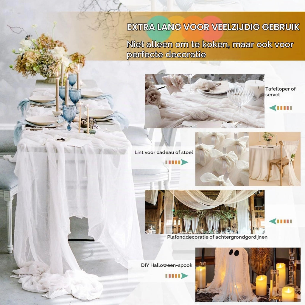 Rotolo di garza per formaggio, 0,9 m x 27 m, 100% cotone, non sbiancato, riutilizzabile