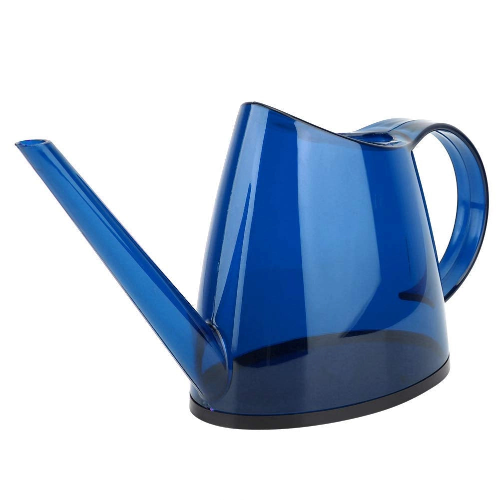 Annaffiatoio con beccuccio lungo, capacità 1,2 litri, in plastica, colore blu
