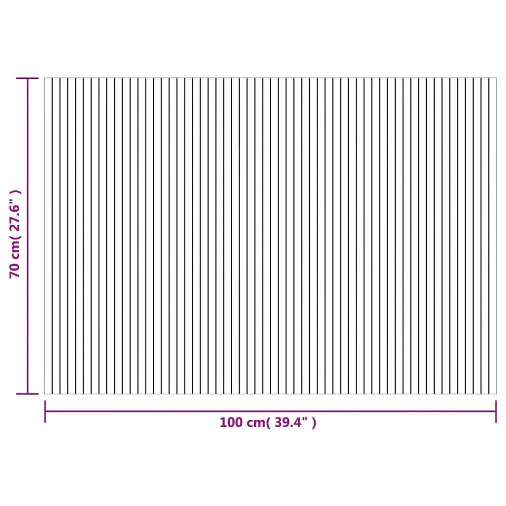 Tappeto Rettangolare Marrone Scuro 70x100 cm in Bambù