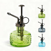 Annaffiatoio in vetro, capacità 180 ml, design vintage, verde, ideale per piante da interno
