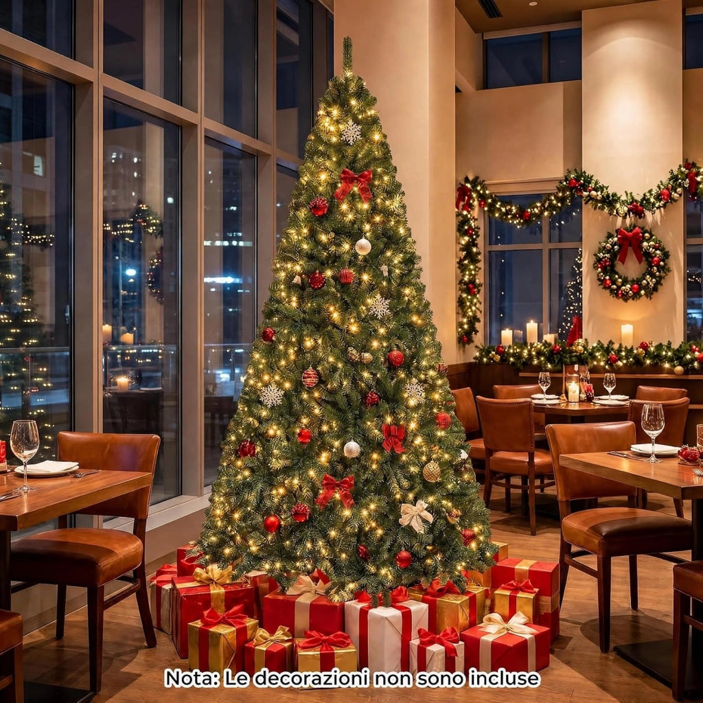 Albero di Natale 244 cm con Luci LED