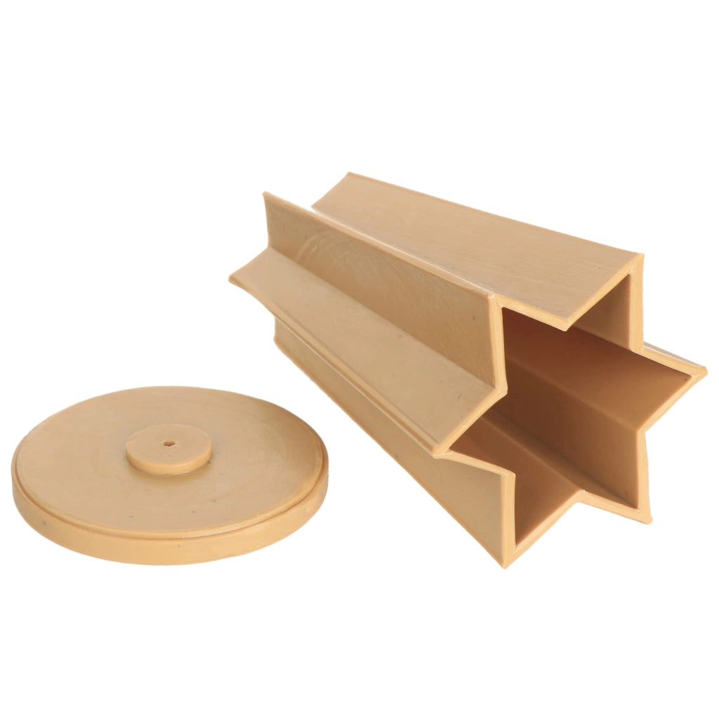 Stampo a forma di stella per candele, in plastica, dimensioni 6,5x3,5x11,5 cm, con base estraibile