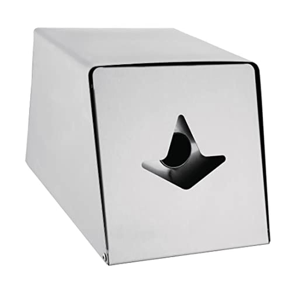 Distributore a rullo RVS, dimensioni 370x210x220 mm, colore argento, con serratura
