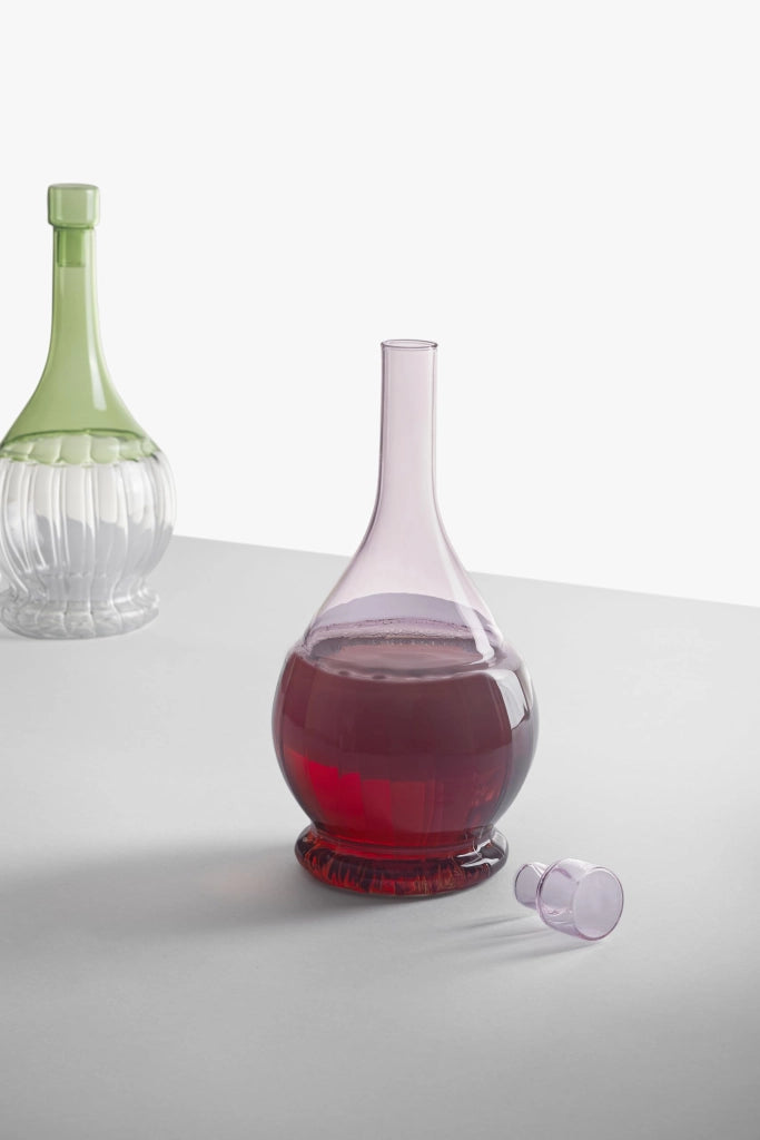 Bottiglia da picnic per giardino in vetro borosilicato, 1,8 l, trasparente/verde