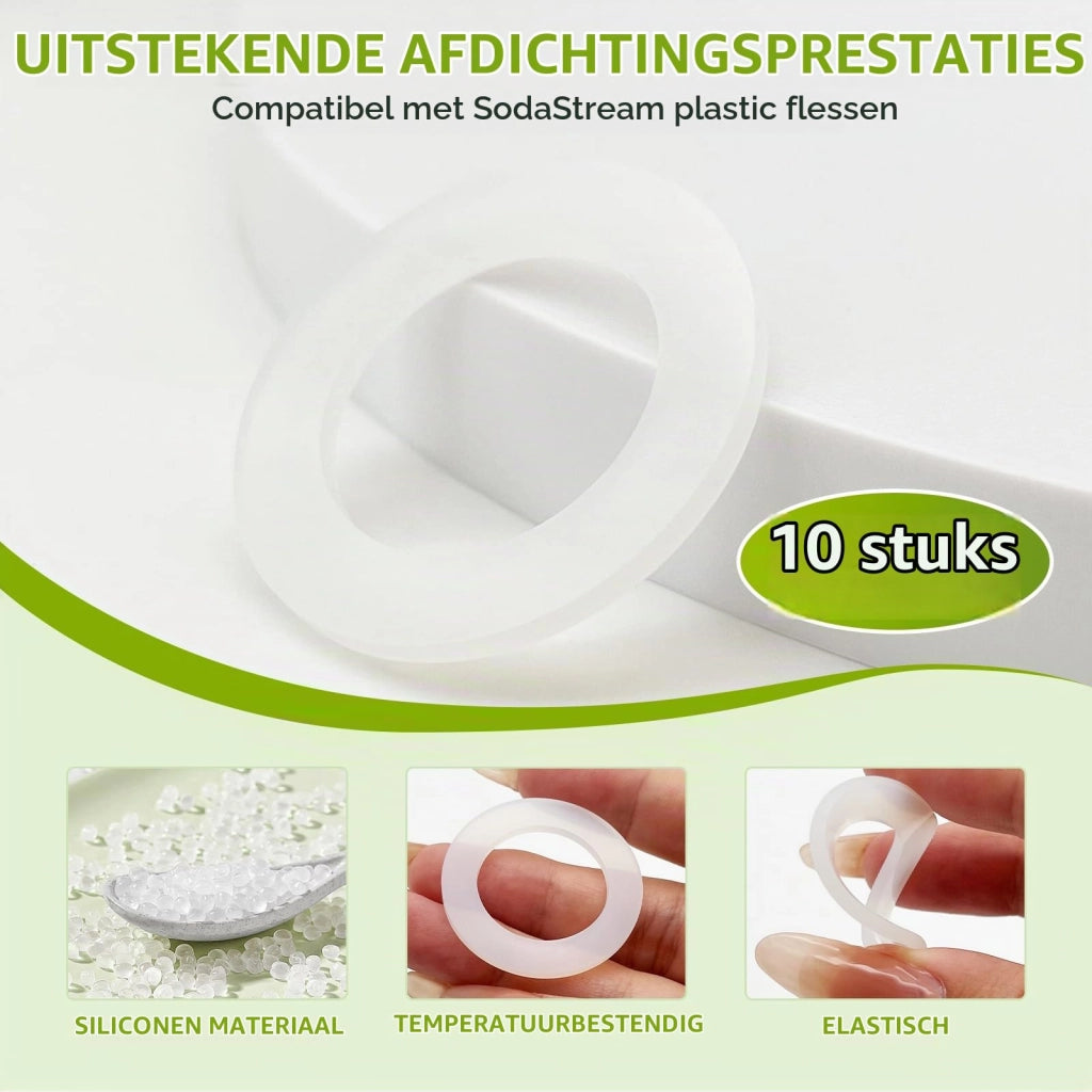 Set di guarnizioni O-ring per tappi SodaStream, 10 pezzi, in silicone