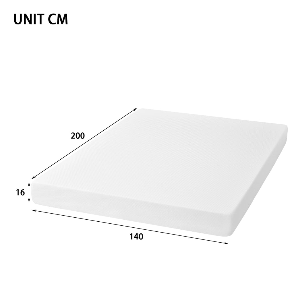 Materasso in schiuma 140x200 cm H3 ergonomico con rivestimento lavabile bianco