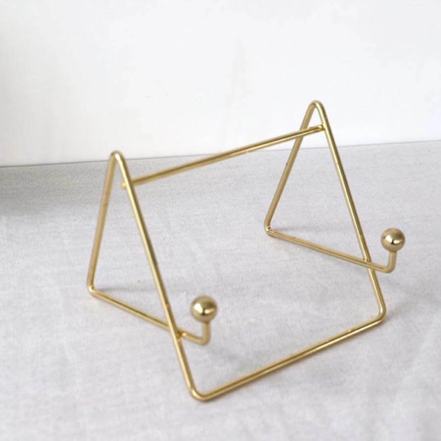 Supporto per libri in metallo, color oro, dimensioni 20,5x16,5x15,5 cm, ideale per libri di cucina e tablet