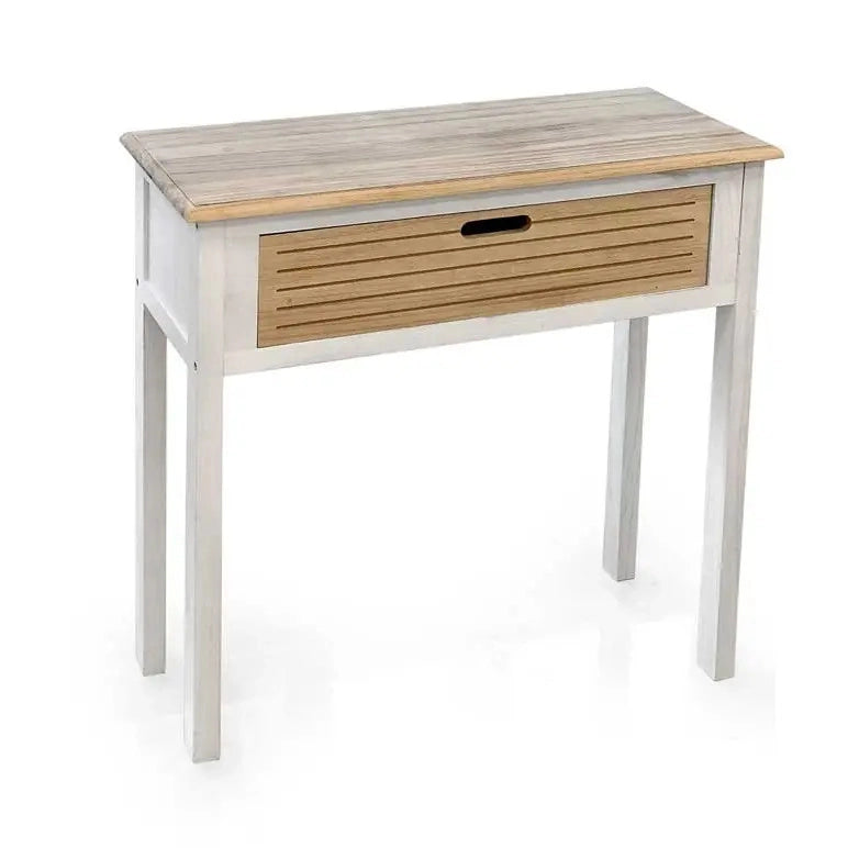 Consolle in legno con 1 cassetto 75x30x75 cm