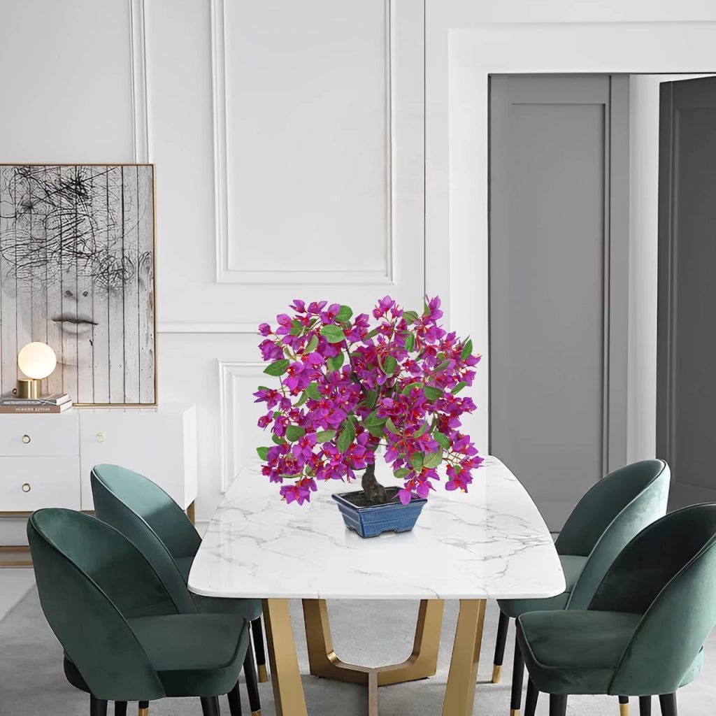Pianta artificiale Bougainvillea in vaso di Vetroceramica, 47 cm, color lilla/rosa
