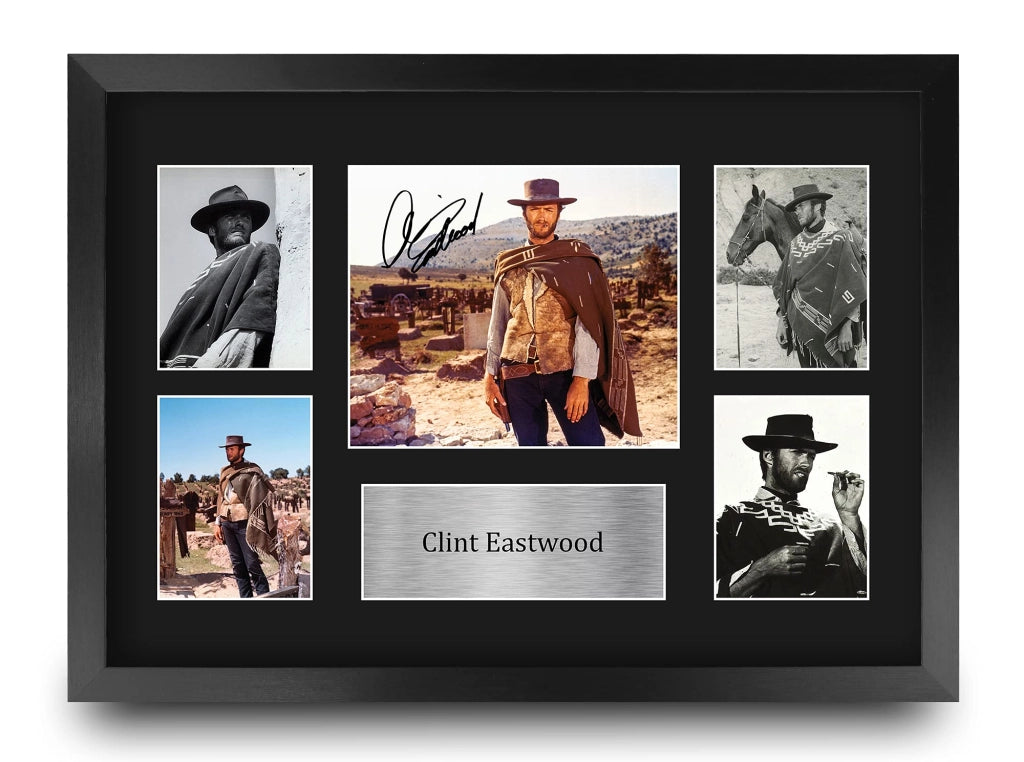Display A3 incorniciato con firma di Clint Eastwood – Oggetto da collezione cinematografica