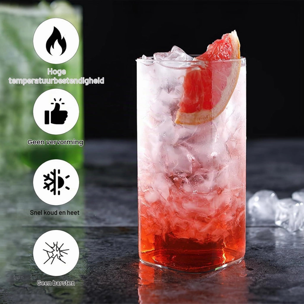 Set di 4 bicchieri da cocktail, capacità 400 ml, design elegante e sottile
