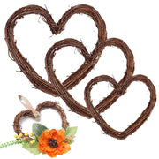 Corone di rattan, set da 3, dimensioni 10/15/20 cm, decorazione rustica per porte