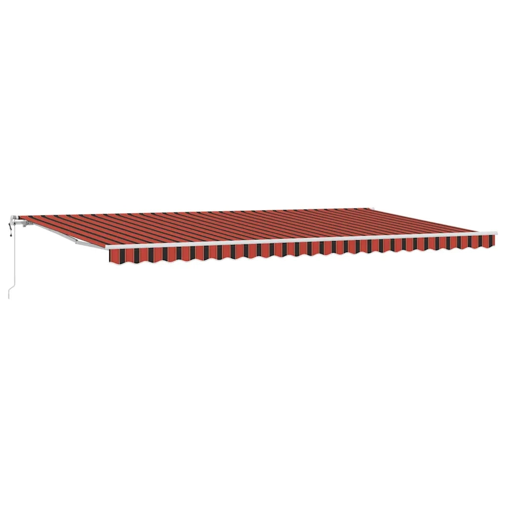 Tenda Elettrica 6 x 3,5 m A righe arancioni e marroni 3331703