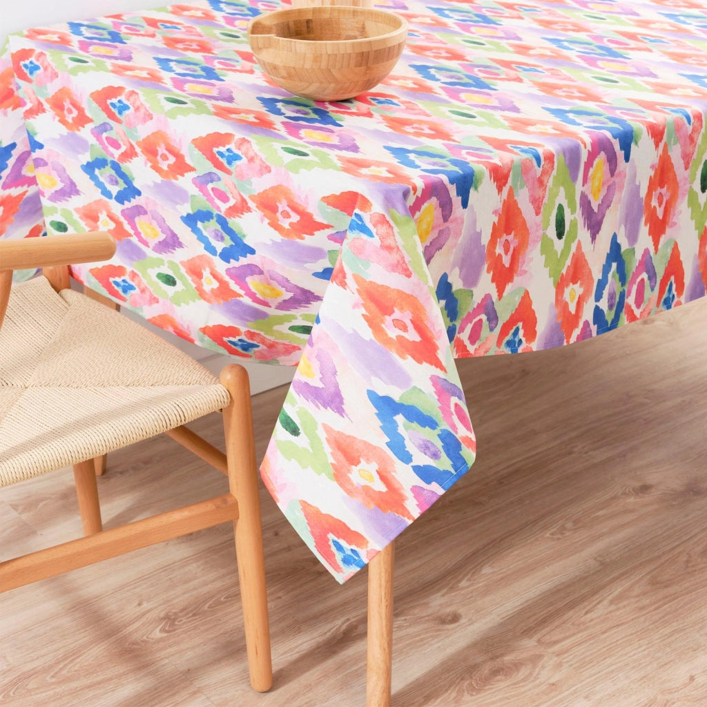 Tovaglia 140x140 cm, resistente alle macchie, in Cotonelogico, multicolore