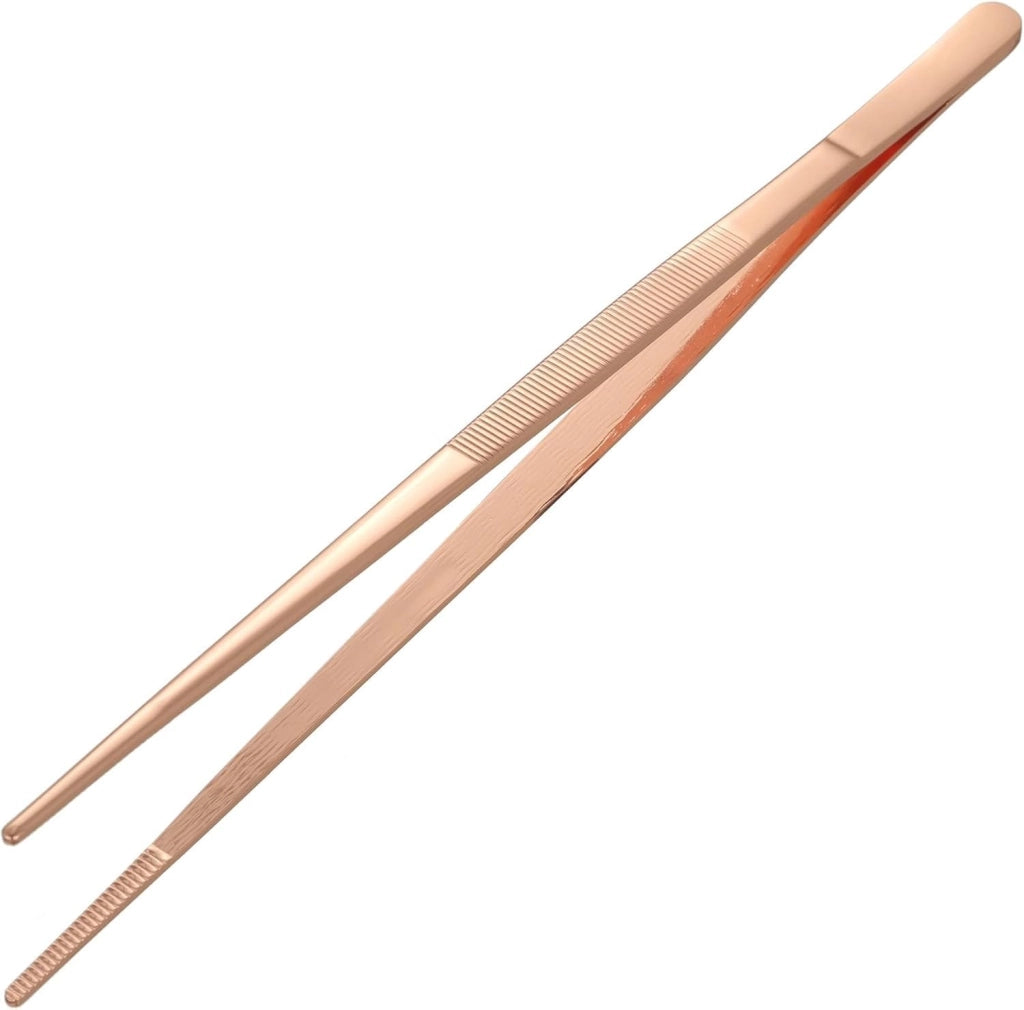 Pinza da cucina da 30 cm, in rame e acciaio inossidabile, ideale per frutta e cocktail