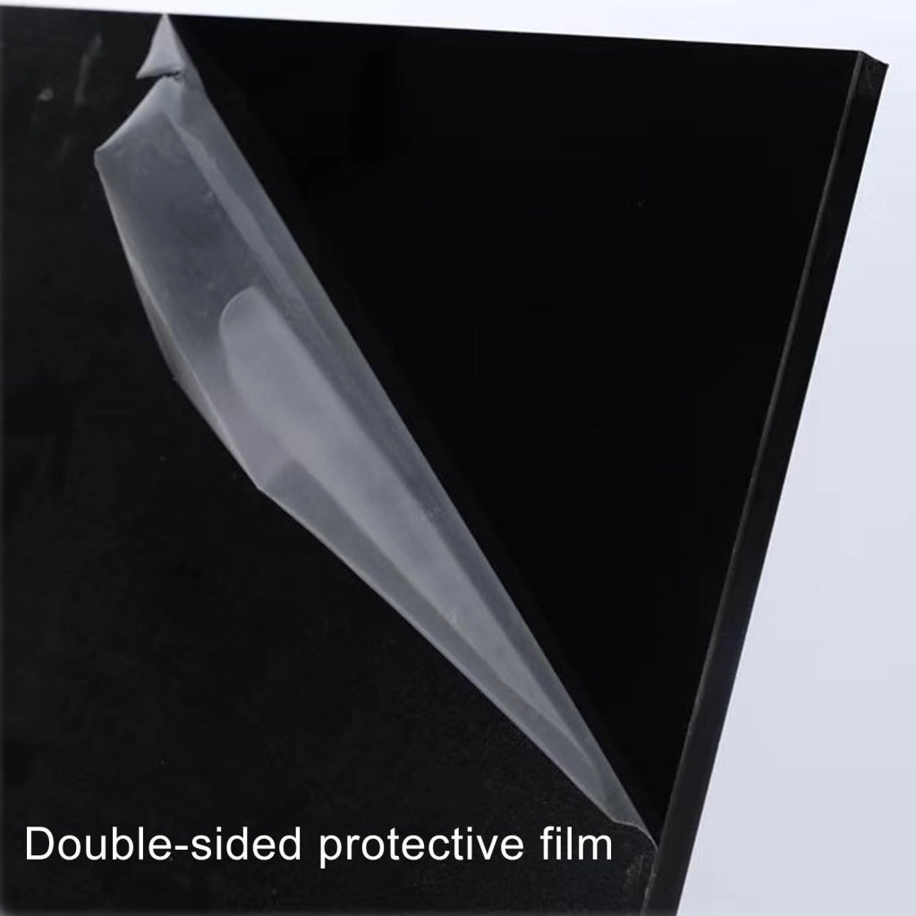 Pannello in acrilico A4, dimensioni 297x210x5,8 mm, colore nero, trasparente, resistente