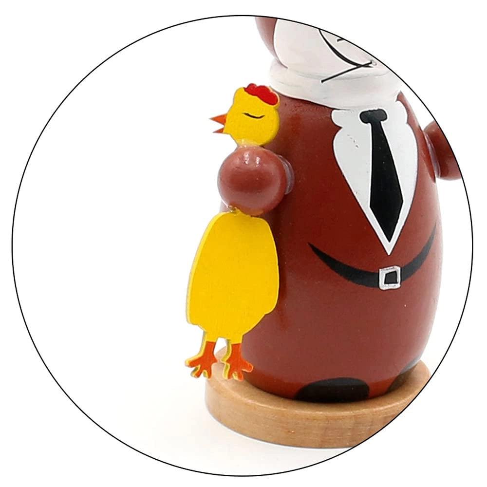 Figura di legno a forma di volpe, 13 cm, per incenso conico