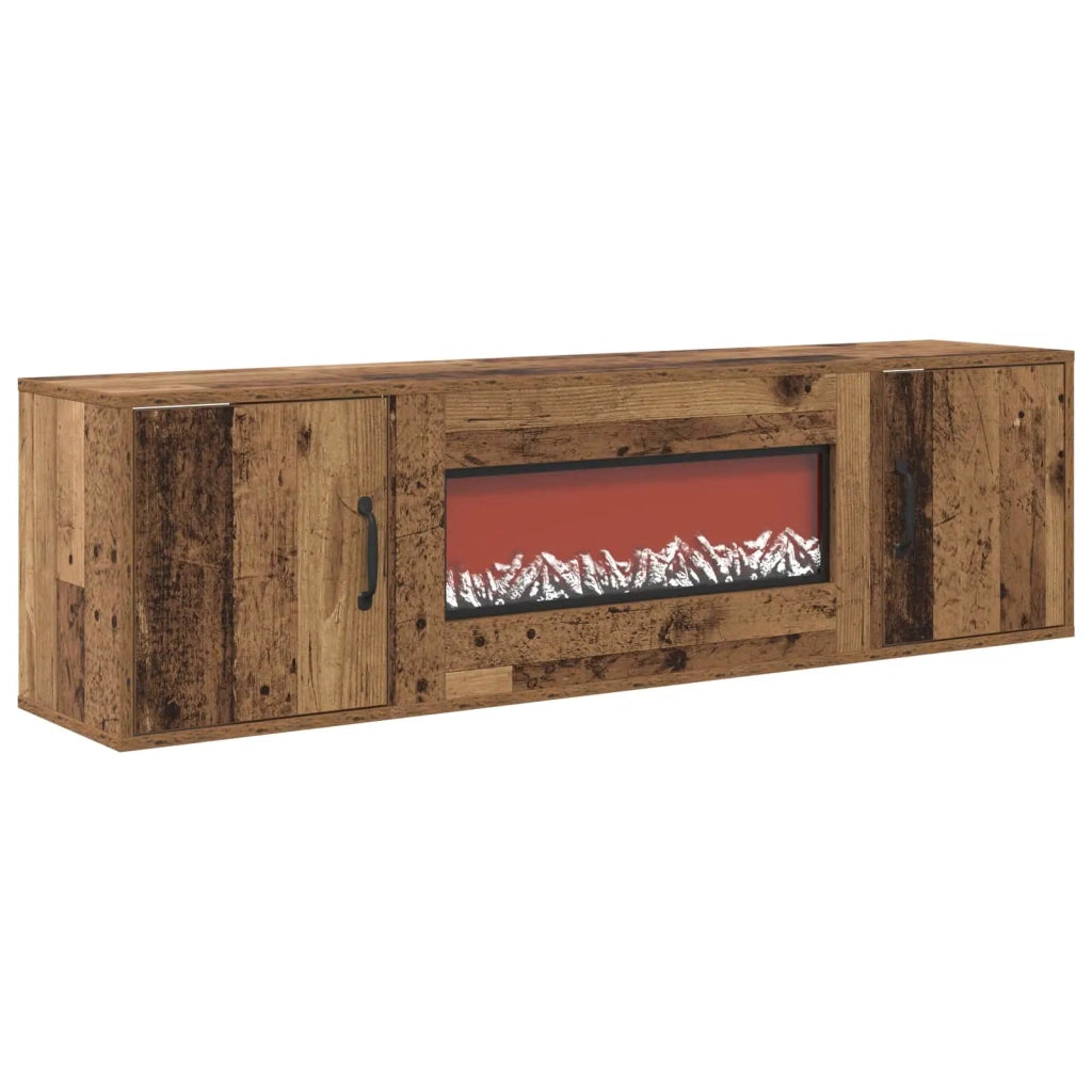 Caminetto elettrico Legno antico 140,5 x 30 x 39 cm 8021005