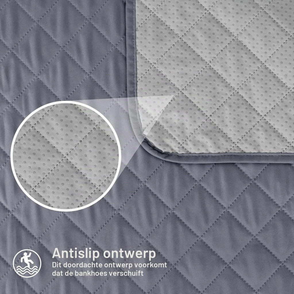 Copertura impermeabile per panchina a due posti, color grigio scuro, antiscivolo, con elastico