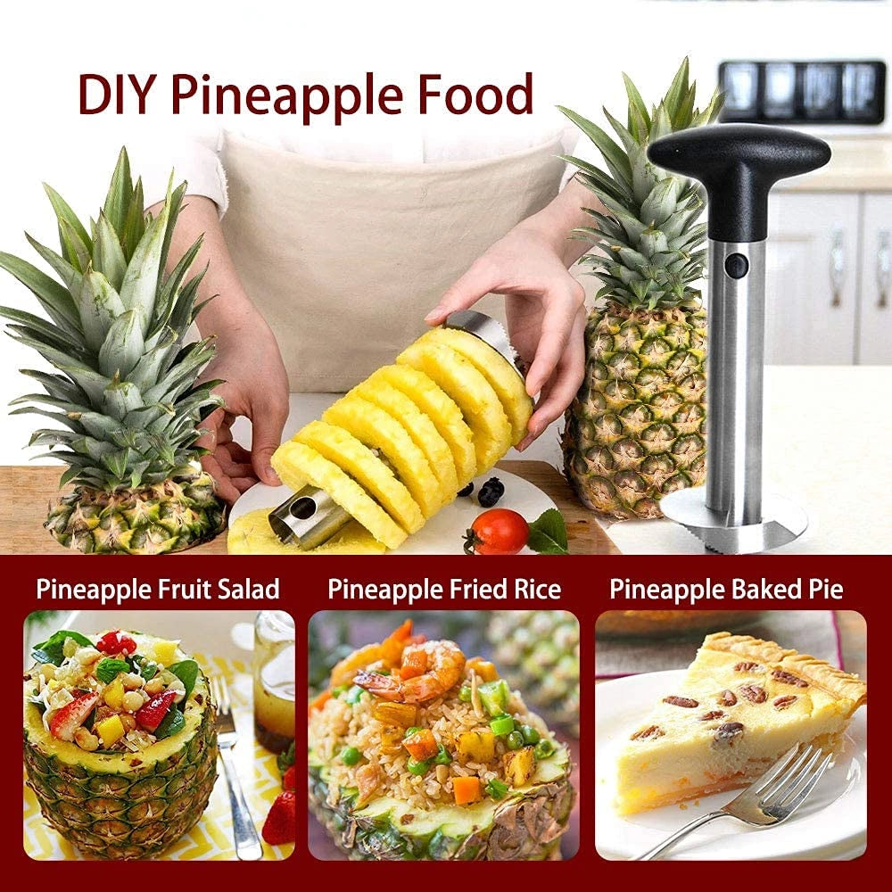 Tagliaprugne in acciaio inossidabile, con manico antiscivolo, ideale per tagliare le fette di frutta