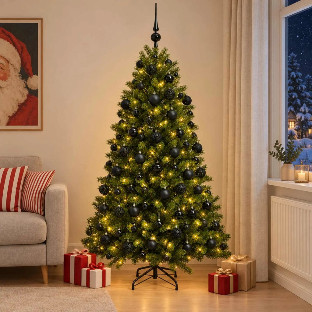 Albero di Natale Artificiale con Palline 240 cm 300 LED 3466440