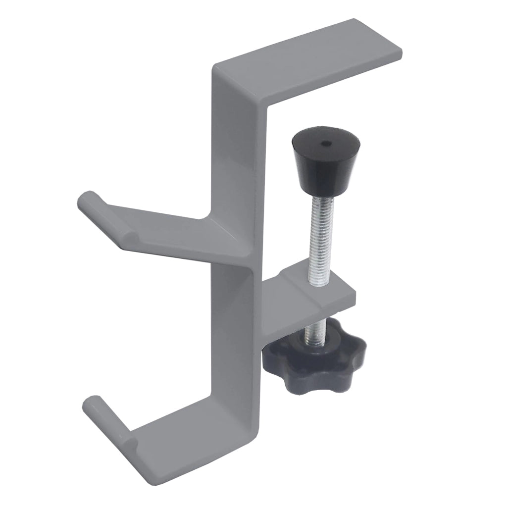 Confezione da 5 supporti per caminetto con 2 ganci, regolabili, colore grigio