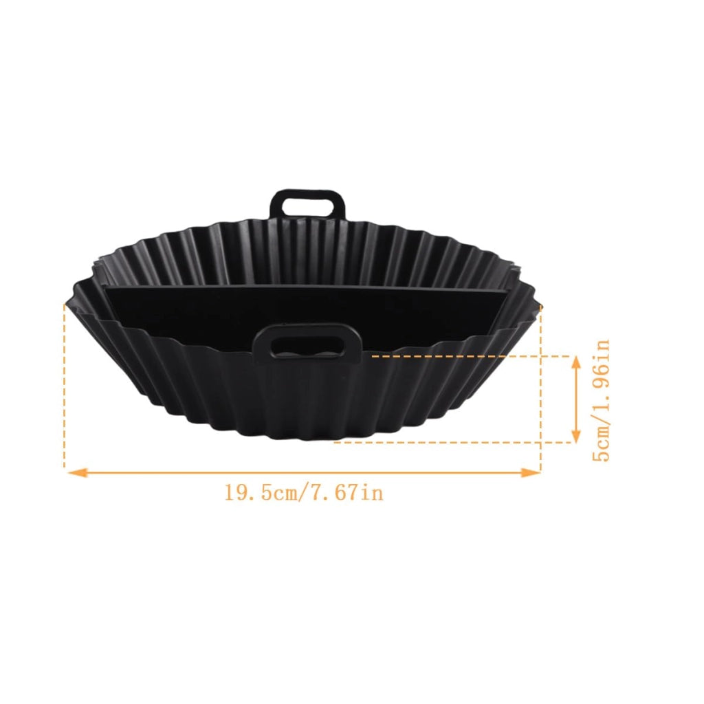 Set da 2 stampi rotondi in silicone per la cottura, con divisioni interne, colore nero