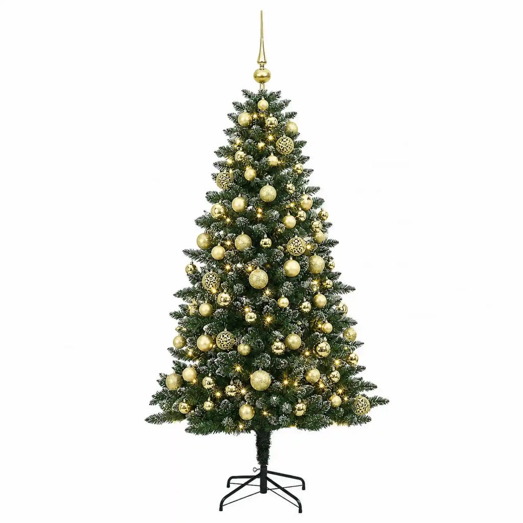 Albero di Natale Artificiale con Palline 210 cm 300 LED 3466587