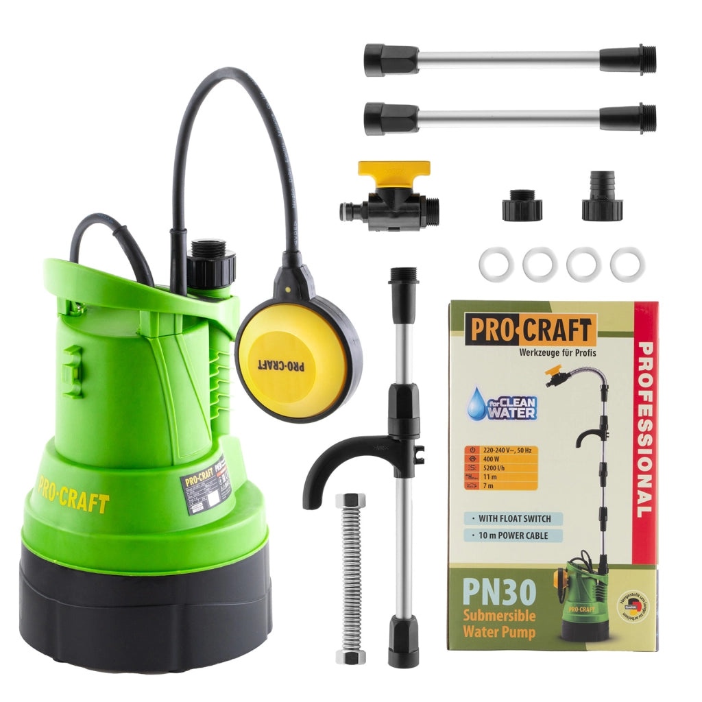 Pompa sommersa da botte Procraft PN30, 400 W, 5200 l/h, prevalenza 11 m