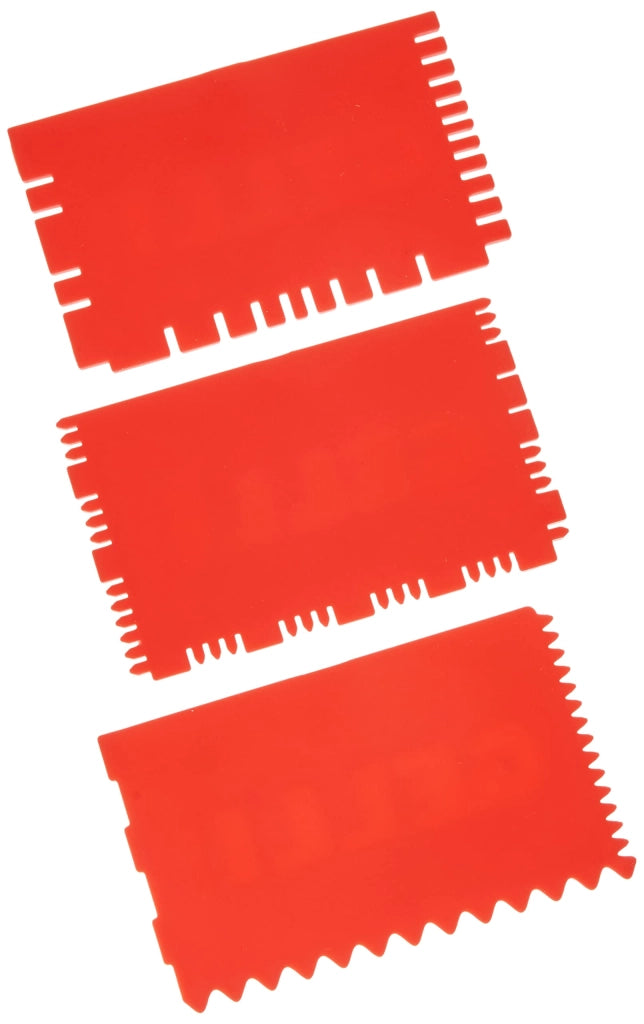 Set di 3 mini-strumenti per stampa, materiale sintetico, rosso, 19 x 10,1 x 0,6 cm