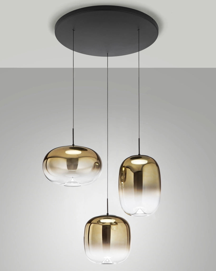 Lampada a Sospensione Brio LED 42W Oro Sfumato - Fabas Luce