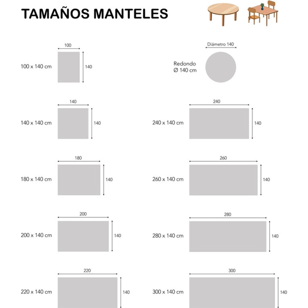 Tovaglia rettangolare, dimensioni 300x140 cm, impermeabile e resistente alle macchie