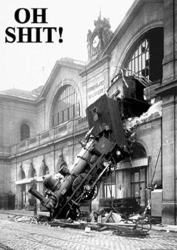 Poster "Oh Shit!", fotografia in bianco e nero, dimensioni 61x91,5 cm