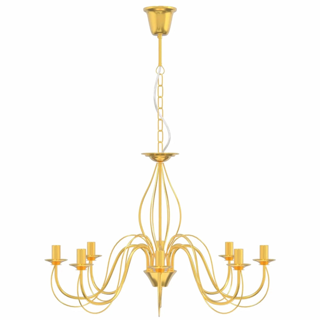 Lampadario regolabile E14 Metallo Oro Ø 78 x 101 cm 42053783