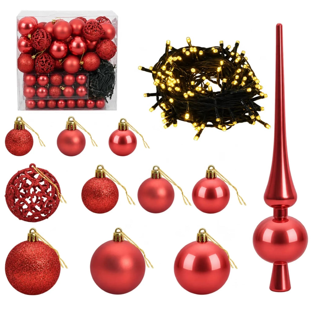 Albero di Natale artificiale con palline 210 cm 300 LED 3461288
