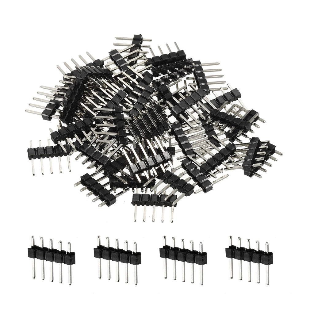 Guarnizione terminale DIP, 5 pin, 2,54 mm, placcata in oro, confezione da 50 pezzi