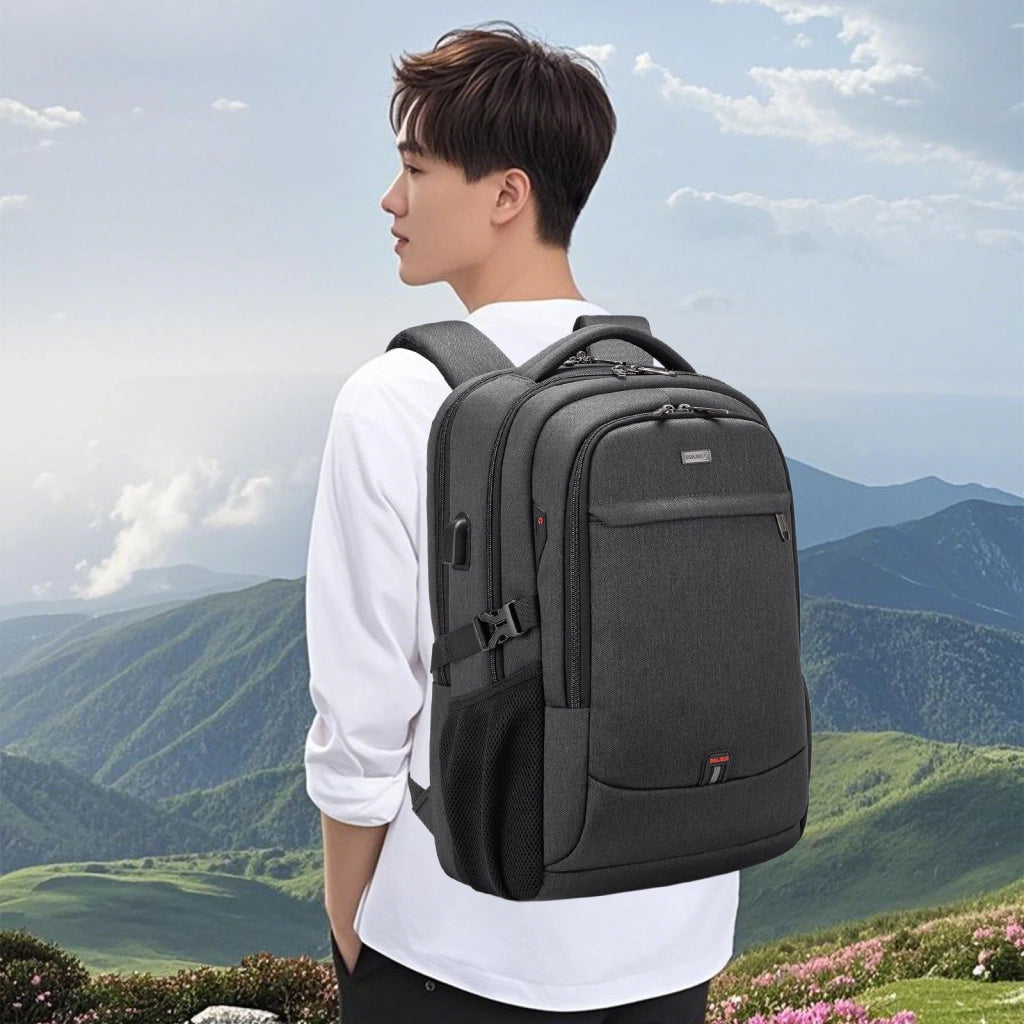Zaino porta PC da viaggio con porta USB, tasche organizzate e fascia per trolley