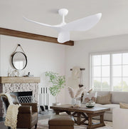 Ventilatore da soffitto bianco opaco da 96 cm con telecomando
