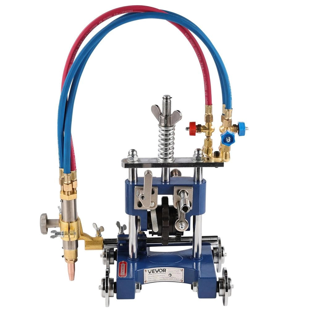 Tagliatubi Manuale e Smussatrice CG2-11Y per Tubi 5,08-50,8 mm, Macchina Taglio a Gas con Catena 2210 mm e 3 Punte, Regolabile 0-45°