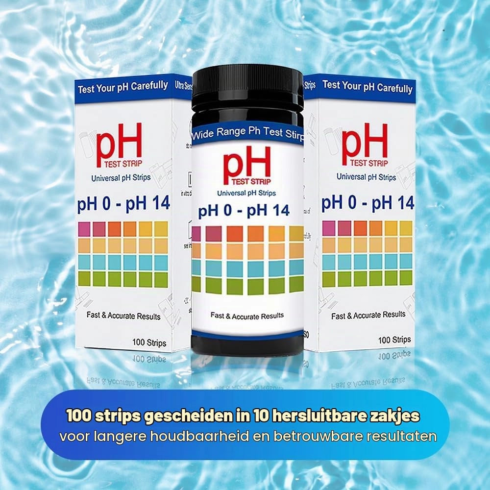 Strisce per il test del pH, da 0 a 14, confezione da 100 pezzi, carta indicatrice universale