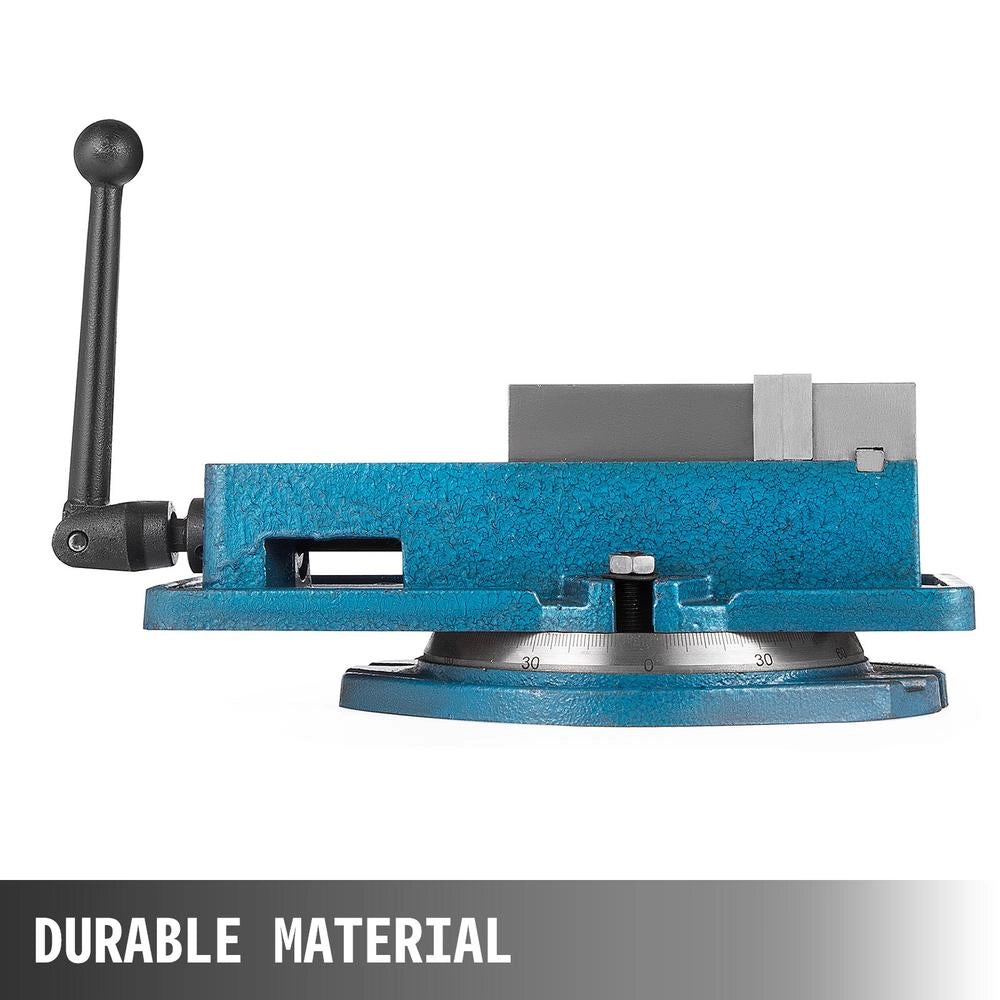 Morsa di Precisione per Fresatrice con Base Girevole a 360 Gradi Robusta per Officina Fai da Te Apertura 100 mm 19 kN