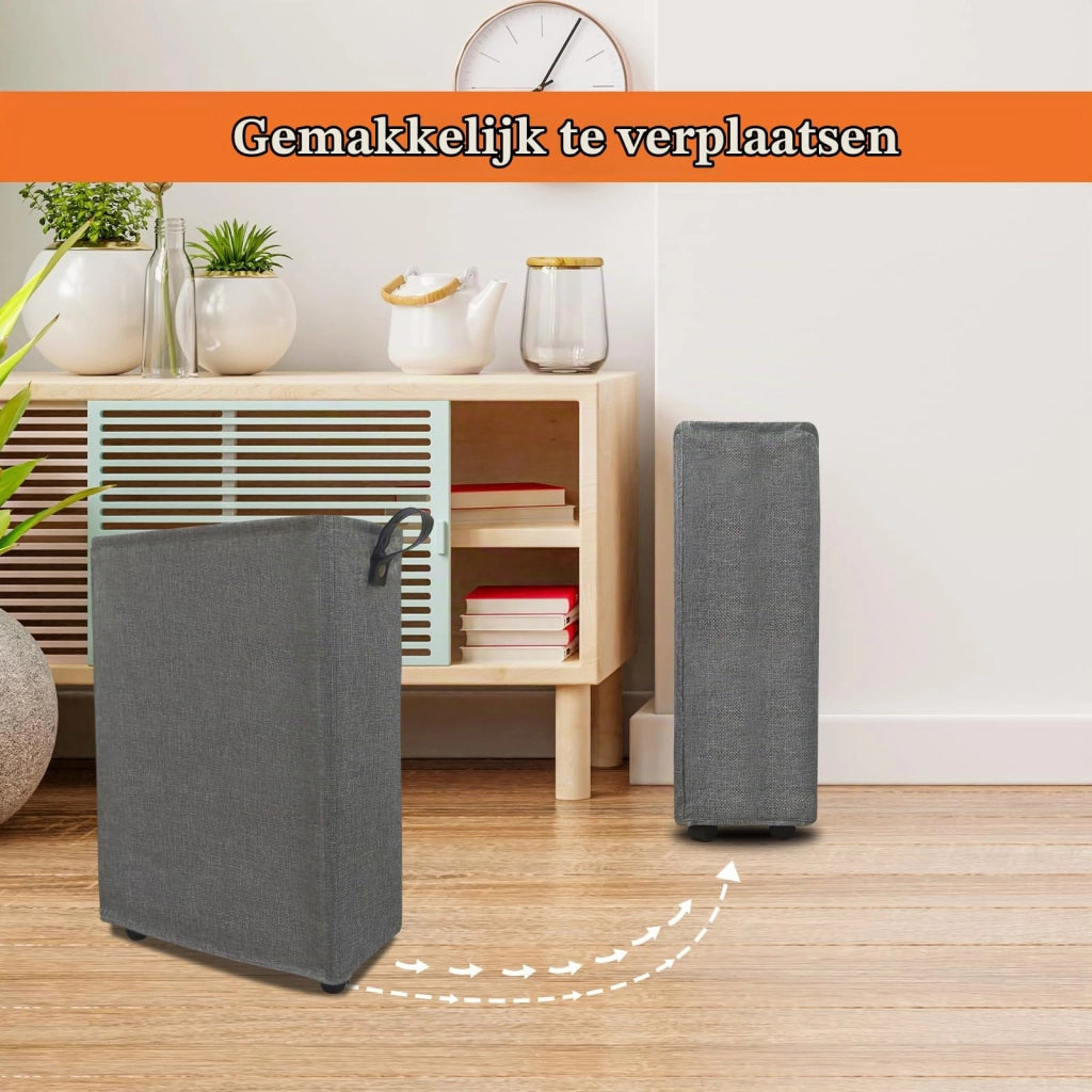 Contenitore per biancheria sottile, su ruote, capacità 40 litri, pieghevole, color grigio scuro