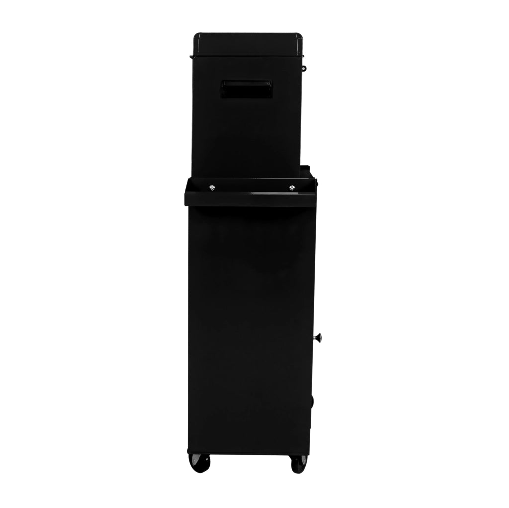 Carrello portautensili IVMEU in acciaio nero con cassetti, ripiano regolabile e 4 ruote per garage e officina