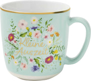 Tazza da caffè "Piccola pausa", 350 ml, porcellana con dettagli dorati